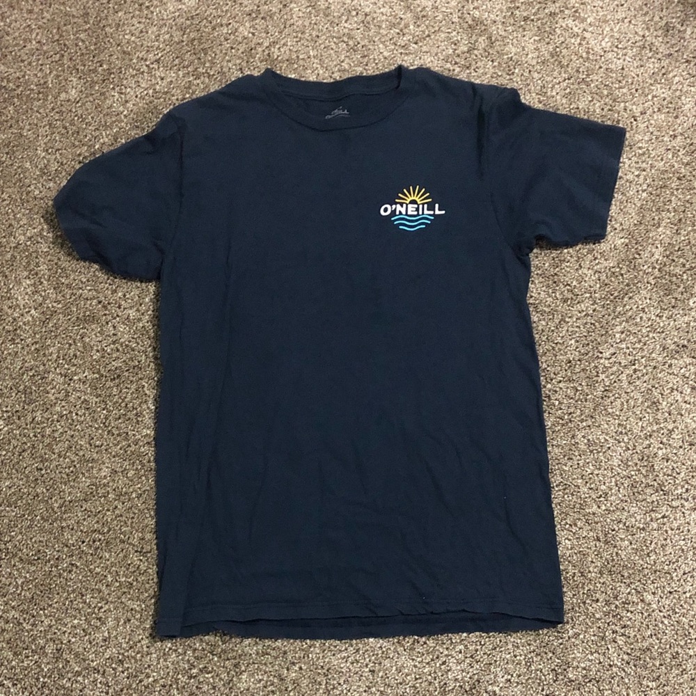 O'Neill Navy Tee with Sunburst and Wave Design